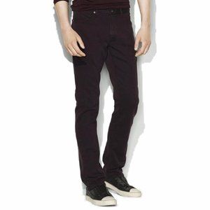 John Varvatos Star USA Men's Bowery Slim Straight Knit Jeans BYTR Merlot